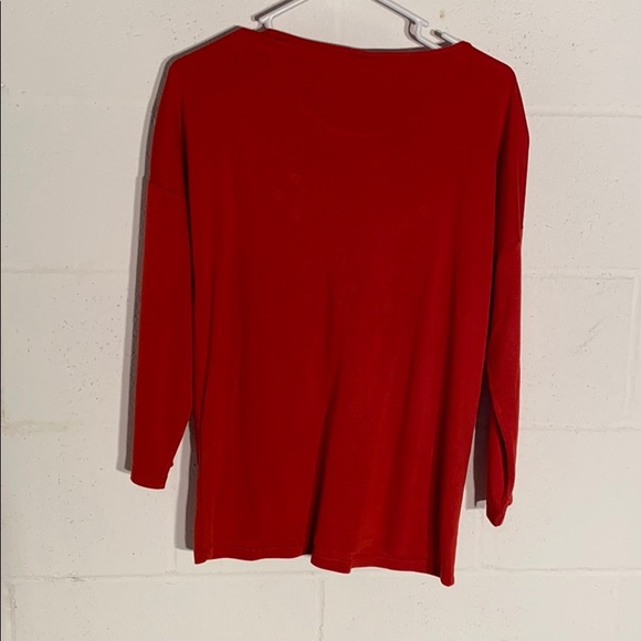 Chico 0 tunic boho design sequins tomato red  LS - Picture 6 of 7